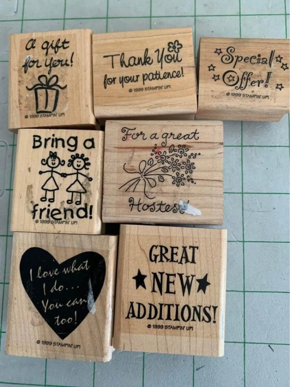 Stampin Up Business Memos Rubber Stamp Set
